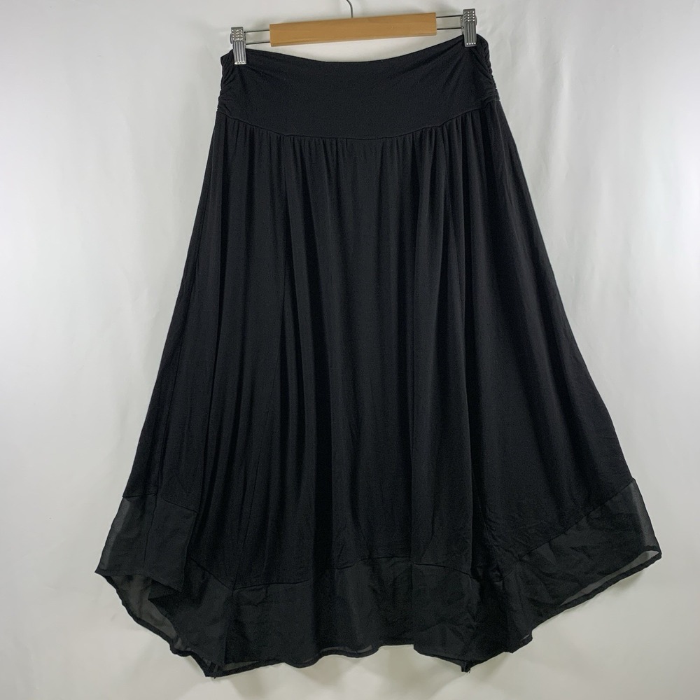 Fairy Grunge Chiffon Handkerchief Hem Midi Skirt Sz XL Whimsigoth Romantic Chic